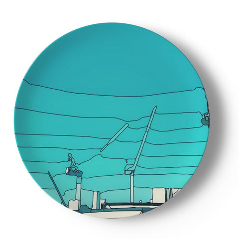 China Plates ‘Crane Climate Blue’