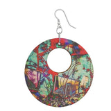 Wooden Earrings: Organic Shape ‘ Tatuaggio casa’