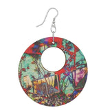 Wooden Earrings: Organic Shape ‘ Tatuaggio casa’