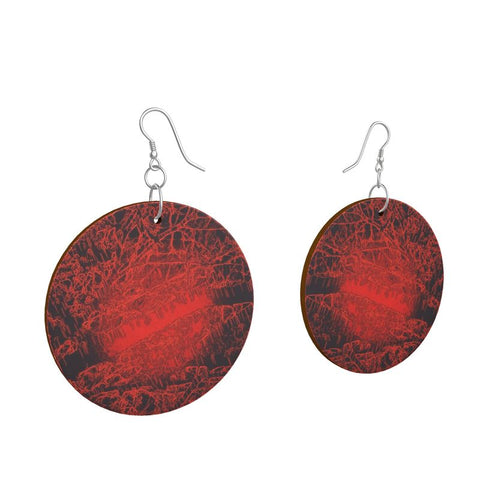 Wooden Earrings: Organic Shape ‘ember’
